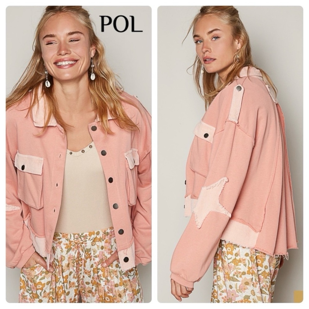 POL Women's Star Corduroy Jacket